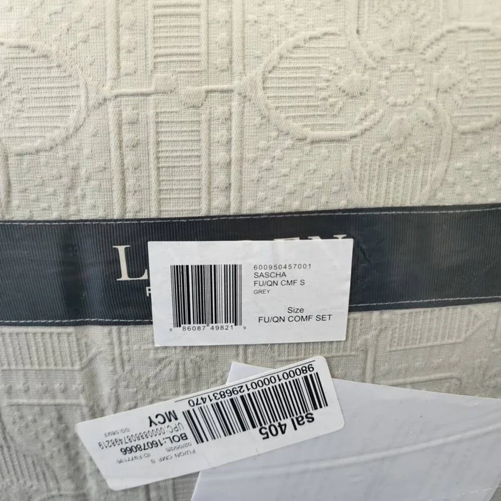 Lauren Ralph Lauren Sascha Textured Medallion Comforter Set Gray Full/Queen